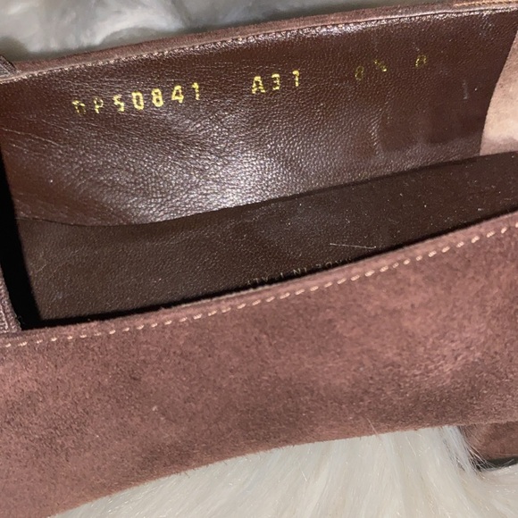 Salvatore Ferragamo Shoes Women’s Size 8.5 B Suede Tassel Loafer Heels Pumps - Picture 13 of 14